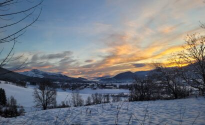 lumière du couchant sous le ciel du Vercors