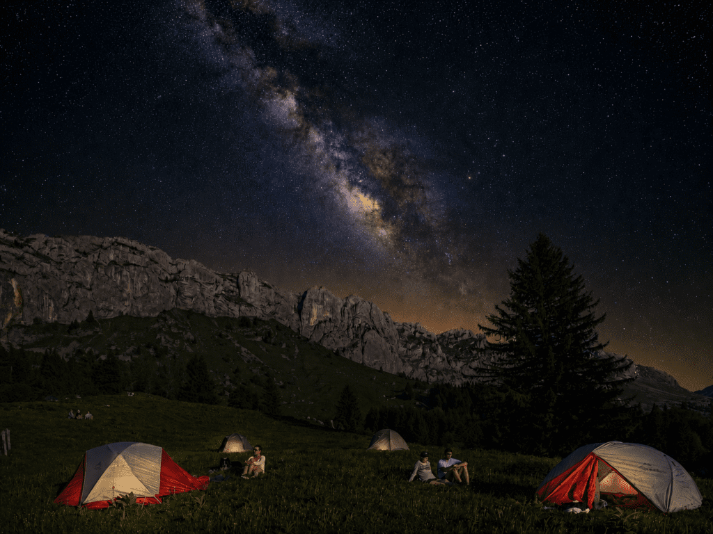 voie lactée arrêtes du gerbier bivouac