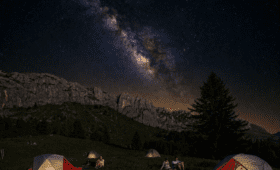 voie lactée arrêtes du gerbier bivouac